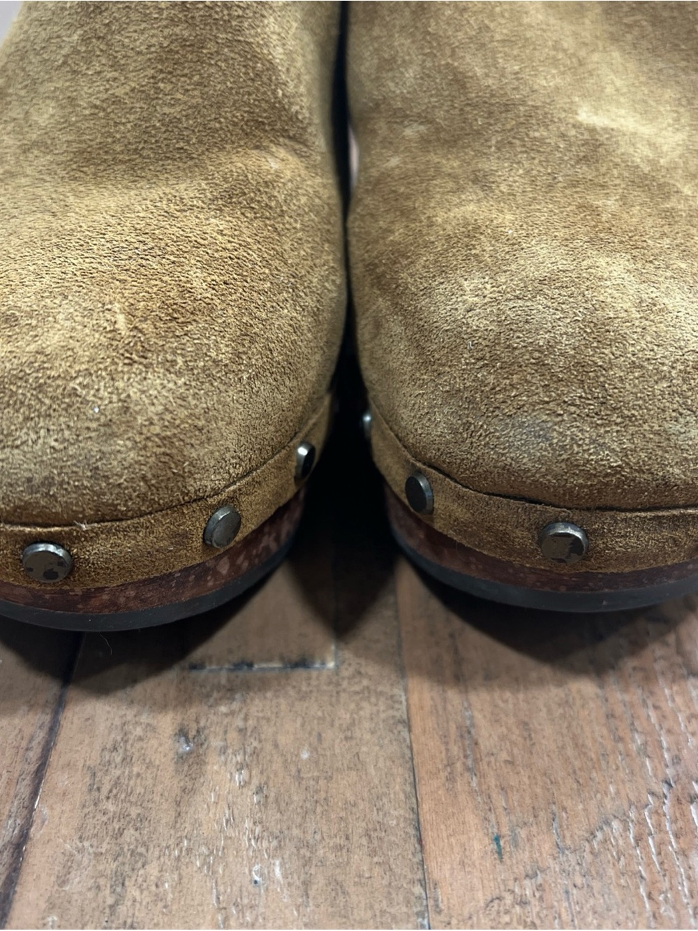 Sezane Taylor Heeled Clogs UK 36 US 5.5 Suede Shearling Lined Platform Buckle - Picture 3 of 13